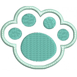 Stickdatei Pfote Appli